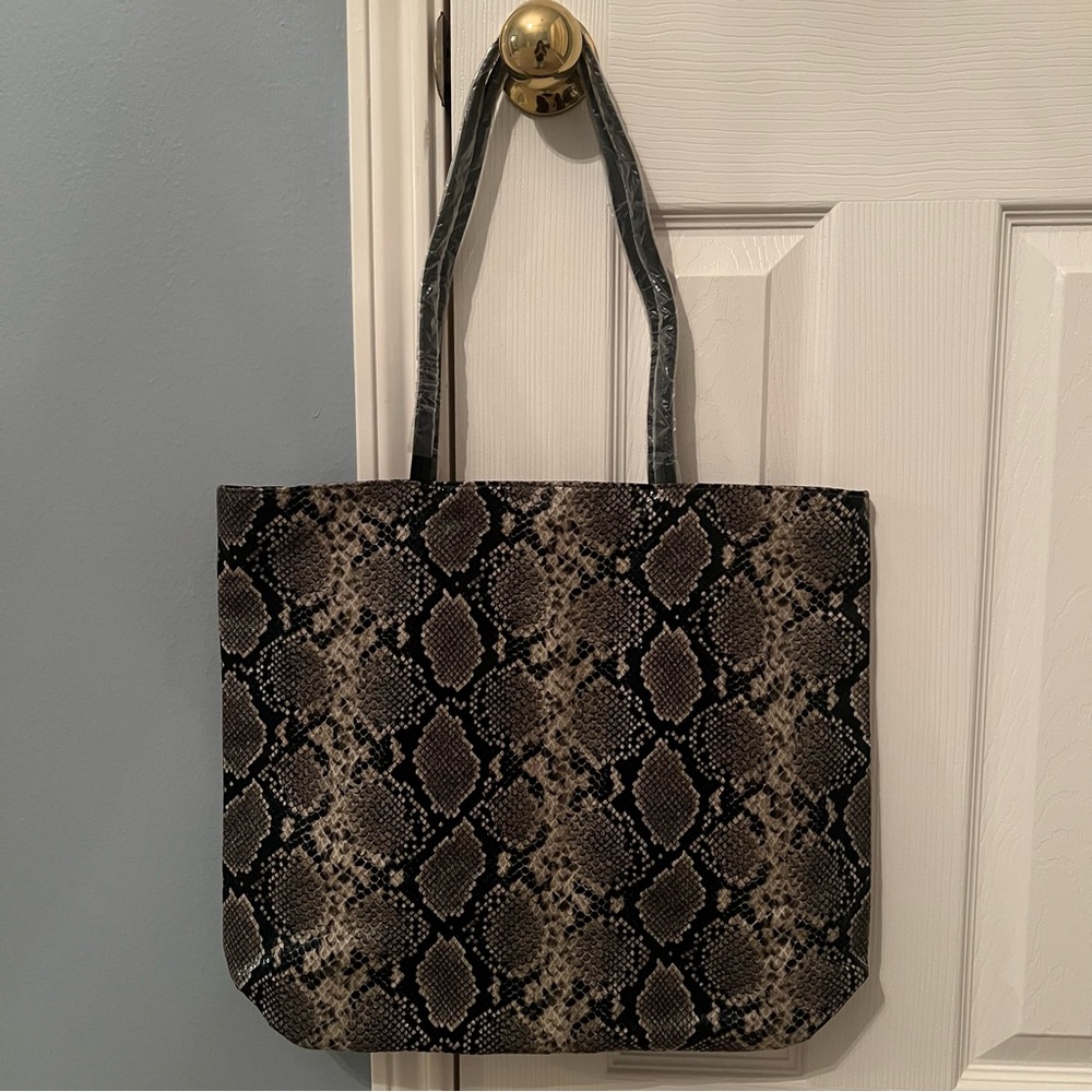 Snake Print Tote Bag